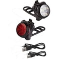 thumbnail image 1 of USB Rechargeable Bike Light Set, Super Bright Front Headlight and Rear LED Bicycle Light, 1 of 4