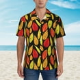 thumbnail image 2 of Fotbe Autumn With Leaves Hawaiian Shirt for Men Unisex Summer Beach Casual Short Sleeve Cotton Linen Button Down Shirts-XX-Large, 2 of 5