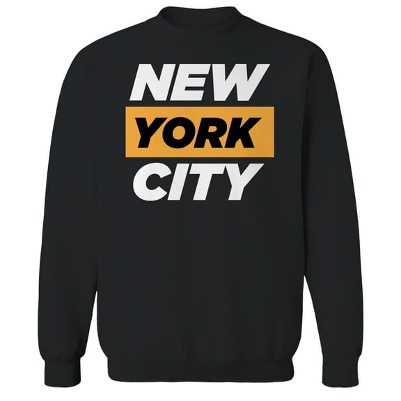 New York City Humor Graphic Black Men's Crewneck Sweatshirt