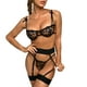 thumbnail image 1 of Gibobby Conjunto Lencería Tanga Y Bralette Lencería sexy para mujer, ropa interior sexy, lencería para mujer(Negro, XG), 1 of 5