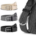 thumbnail image 3 of Mile High Life Young Boys Girls | Braided Stretch Elastic Belt | Pin Prong Buckle | Loop End Tip |, 3 of 6