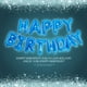 thumbnail image 2 of Banderola de Globo Azul Feliz Cumpleaños - Letras inflables de 16", sólo con aire, sin helio, para decoración de paredes/techos de fiestas, 2 of 5
