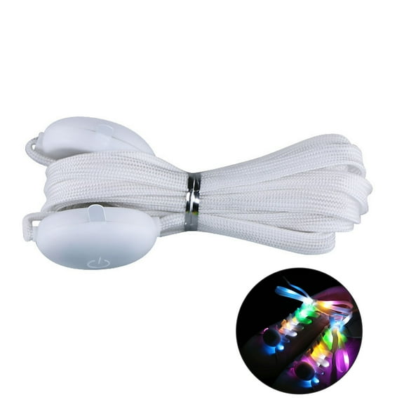 URTERYSER 1 Pair LED Light Up Shoelaces for Night Running, Party, Mutlicolor Lighting Shoe Laces Glow Shoe Laces for Sneaker Colorful