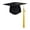 Gold, variant on Unisex Matte Graduation Cap with 2026 Tassel, Adjustable Academic Mortarboard for Commencement Ceremonies,Purple,19"-23"