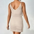 thumbnail image 5 of FAIWAD Womens Sundress Trendy Knitted Hollow Out Sleeveless V Neck Mini Dress Summer Short Beach Cover Up Tank Dresses, 5 of 6