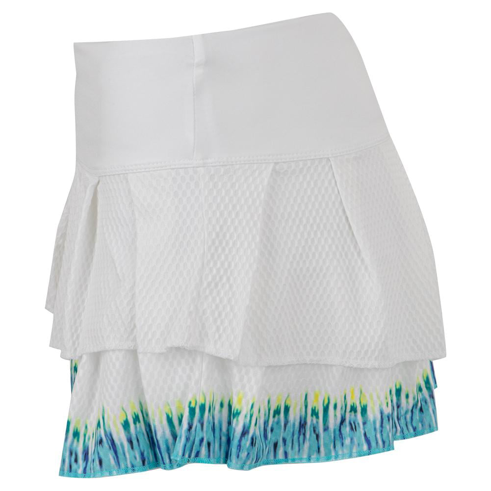 Lucky In Love Women`s Let It Be Tennis Skort White and Opal 