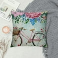 thumbnail image 2 of PRATYUS Hydrangea Flower Pillow Covers Watercolor Floral Bicycle Butterfly Spring Summer Pillows Decorative Throw Pillow Cases Green Leaf Plant Pillowcase for Outdoor Couch Patio 12x12in, 2 of 5