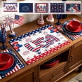 thumbnail image 7 of 4th of July Decorations - Placemats,Patriotic Decor Red White and Blue Dining Table Mats,Independence Day Table Heat Resistant Pads,17.72x11.81 Inch, 7 of 7