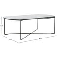 thumbnail image 3 of SAFAVIEH Vickie Glam Wood Coffee Table, White Faux Marble/Black, 3 of 10