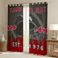 thumbnail image 2 of Manfei Rugby City Silhouette Curtains for Living Room,Sports Theme Blackout Curtains Set of 2 (42x84),Tampa Bay Curtains and Drapes (42x84) For Teens,Ultra Soft Bedroom Decor, 2 of 6