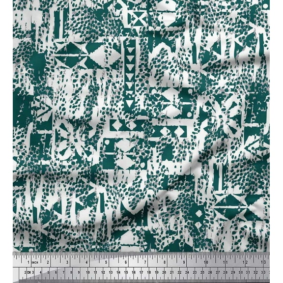 Soimoi Cotton Duck Fabric Animal Skin Texture Print Fabric by the Yard 42 Inch Wide