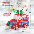 thumbnail image 3 of Costway 6 ft Christmas Inflatable Santa on Car with Santa Clause Snowma Christmas Treen, 3 of 10
