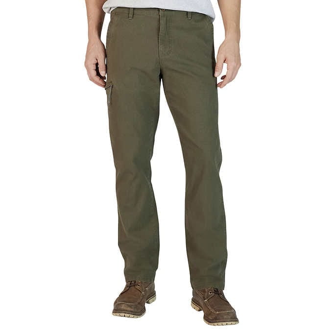 Weatherproof Vintage Men's Straight Leg Relaxed Fit Canvas Pant, Green ...