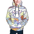 thumbnail image 5 of Sanrio Cinnamoroll Kids' Hoodie 3d Print Sweatshirt Soft Pullover Hooded With Big Pockets Fans Gifts For Boys Or Girls Small, 5 of 7