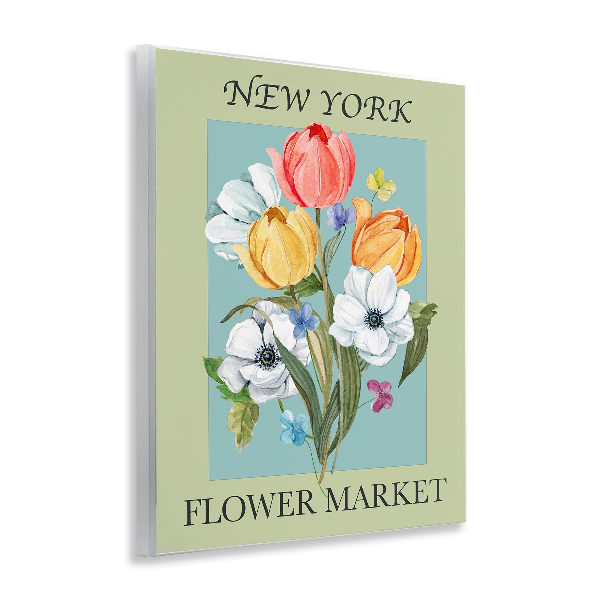 Stupell Industries New York Flower Market Botanical & Floral Painting Unframed Art Print Wall Art, 11 x 14
