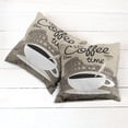 thumbnail image 2 of Ambesonne Coffee Throw Pillow Cover 2 Pack, Rome Landmark Drink Cup, 24", Tan Grey Yellow, 2 of 6