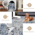 thumbnail image 7 of 2'x6' Washable Area Rug, Non Slip Abstract Rugs, Soft Faux Wool Living Room Rug, Low Pile Rugs for Living Room Bedroom Dining Room, Blue, 7 of 7