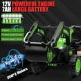 thumbnail image 6 of Luku 12V 3 in 1 Kids Ride on Excavator & Tractor with Detachable Trailer for Boys Girls, Green, 6 of 7