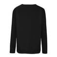 thumbnail image 4 of Qulqfy Women's Ribbed Sweatshirts Pullover Black Long Sleeve Crew Neck Sweatshirts Plain Womens Fall Tops M, 4 of 5