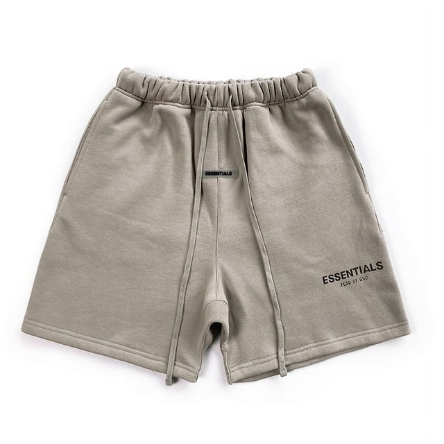 Fear Of God Essentials Shorts de Sport en Coton Shorts Décontractés Rue Ample Rue Haute