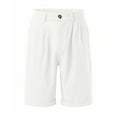 thumbnail image 4 of ADSSDQ Men's Casual Chino Shorts Pleated Front Short Casual Lightweight Summer Golf Shorts Mens Pants White 2XL, 4 of 4