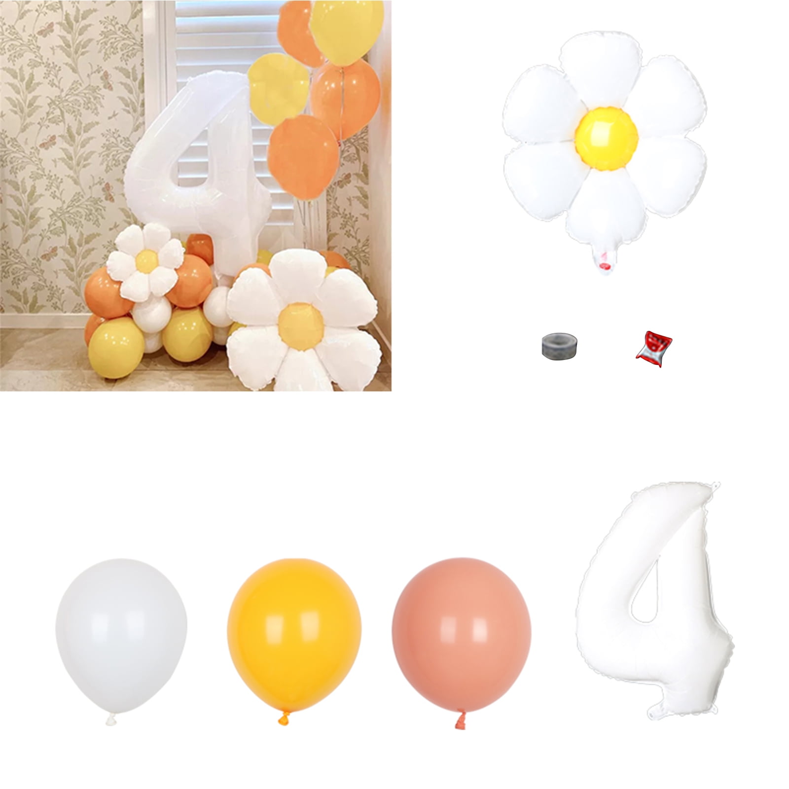 White Daisy Flower Balloon Daisy Party Decorations Balloon Girl