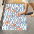 thumbnail image 6 of Toilet Rug U-Shaped Bathroom Rugs Non-Slip Soft Plush Machine Washable Contour Bath Mat Shells Starfish on Wave 24x20, 6 of 9