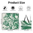 thumbnail image 2 of Elegant Green Floral Engraving Design Outdoor Picnic Blanket, Foldable Waterproof Beach Mat, Portable Beach Blanket for Beach Camping, Hiking, Family Concerts, 2 of 7