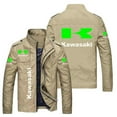 thumbnail image 3 of Spring And Autumn Men's Casual Kawasaki Men's Charge Clothes Polyester Jacket Retro Locomotive Windproof Fashion Motorcycle, 3 of 5
