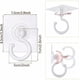 thumbnail image 3 of ganchos autoadhesivos transparentes blancos con rotación de 360 grados, potentes ganchos adhesivos para pared y techo, sin taladrar, para baño o inodoro, 3 of 5