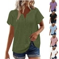 thumbnail image 1 of Conjuntos de trabajo para mujer,Blusa de encaje de manga corta para mujer, cuello redondo, mezcla de poliéster y elastano, para uso diario informal, sopatenor, 1 of 9