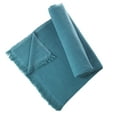 thumbnail image 3 of Kafthan  Textile Waffle Plain Cotton Queen Coverlet Teal, 3 of 4