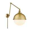 thumbnail image 2 of Innovations Lighting  Hampden - 1 Light 13" Double Extension Swing Arm Brushed Brass/Seedy, 2 of 5