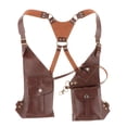 thumbnail image 1 of Bolso de hombro con arnés, bolso de hombro informal para axila, accesorios de Cosplay para montar Rojo marrón, 1 of 7