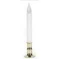 thumbnail image 2 of LED Taper Candle with Brass Plated Base and Timer - White - 8.5 inches, 2 of 5