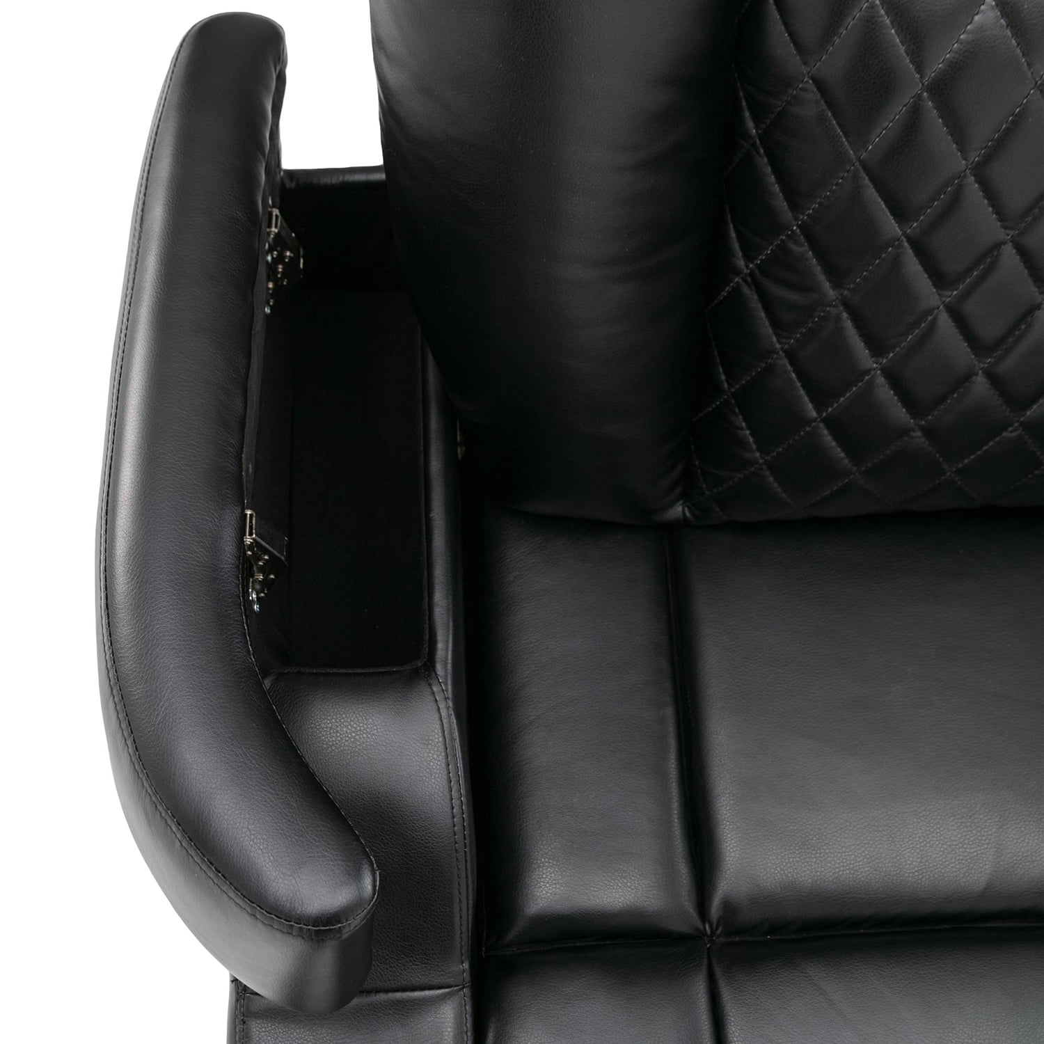 Kadyn Power Motion Recliner, Power Lift Chair with USB Charge Port and Cup Holder, PU Lounge Chair for Living Room, Black Kadyn Power Motion Recliner, Power Lift Chair with USB Charge Port and Cup Holder, PU Lounge Chair for Living Room, Black