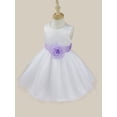 thumbnail image 4 of iEFiEL Kids Toddler Girls Navy Blue Flower Girls Dress Formal Wedding Pageant Party Dress, 4 of 6