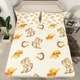 thumbnail image 2 of Feelyou Cowboy Cowgirl Boot Queen Sheet Sets, Western Horse Shoes Flat Sheet, Hippie Tribal Style Queen Fitted Sheet, Luxury Bedroom Decor, 4pcs, 2 of 7