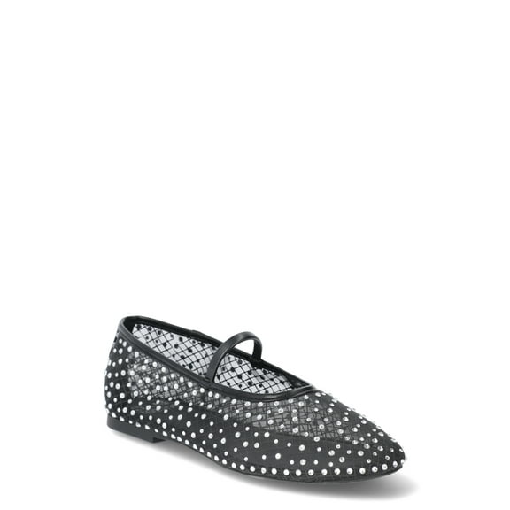 Madden NYC Women’s Mesh Ballet Flats with Rhinestones, Sizes 6-11
