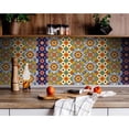 thumbnail image 2 of 4" X 4" Blue And Yellow Mosaic Peel And Stick Removable Tiles, 2 of 9