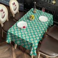 thumbnail image 2 of Green Daisy Flower Floral Pattern Rectangle Tablecloth 60"x102",Waterproof Polyester Rectangle Table Cloth, Wipeable Spillproof Polyester Tablecloth for Dining, Camping, Indoor and Outdoor, 2 of 6
