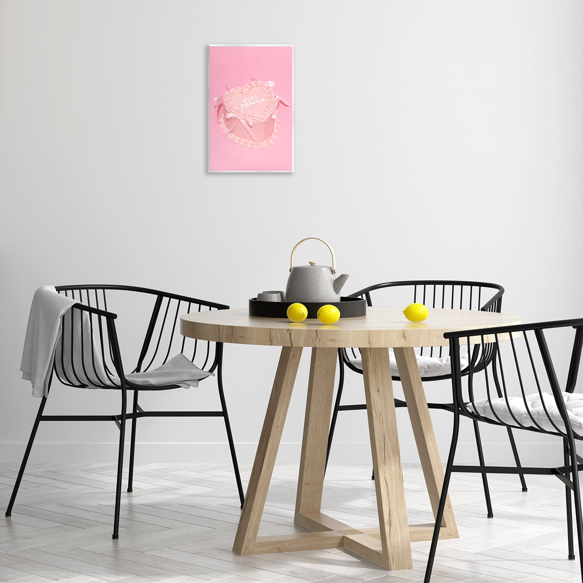 Stupell Industries Pink Girl Power Cake Food & Beverage Painting Unframed Art Print Wall Art, 10 x 15