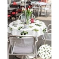 thumbnail image 5 of Outdoor Tablecloths with Umbrella Hole & Zipper, Green Olive Branches Round Tablecloths 60 Inch, Spring Pastoral Leaves Botanical Waterproof Table Cloth, Patio/Pool/Picnic Table Covers, 5 of 8