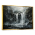 thumbnail image 2 of Designart "Magical Cliff Waterfall Scenery I" Waterfall Floater Framed Wall Art Living Room, 2 of 5
