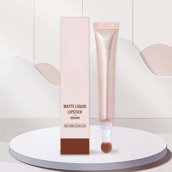 SIfdSeng Lip Smackers Liquid Lipstick Liquid Lipstick Non Stick Cup Velvet Lip Gloss Lip Gloss 10Ml Brown Lip Stain