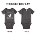 thumbnail image 3 of Warning: Protected by A Cardigan Welsh Corgi Dog Funny Baby Rompers Baby Clothes (Black,18-24 Months), 3 of 5