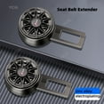thumbnail image 3 of For Peugeot 3008 Car Safety Belt Extension Plug Buckle Aluminum Alloy Seatbelt Clip Adjustable Extender Rotating wheel hub design Car Accessories, 3 of 10