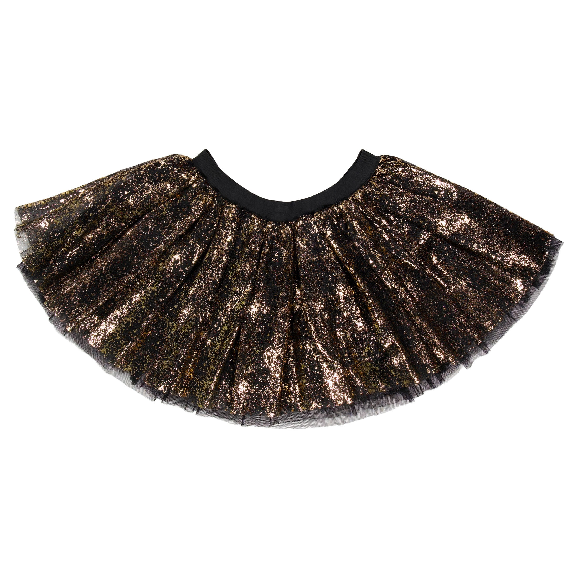 Foil Tutu Costume Accessory for Adults, Black and Gold, L/XL, Halloween by Way To Celebrate