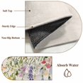 thumbnail image 5 of Spring Flower Runner Rugs 2x6 ft Watercolor Colorful Floral Green Leaf Linen Washable Hallway Rugs Non-Slip Floor Mats Absorbent Carpet Bedside Runners for Bedroom Kitchen Bathroom Laundry Room, 5 of 9