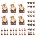 thumbnail image 2 of 6PCS Christmas Hanging Ornament Retro Wood Cartoon Sign Christmas Tree Ornament, 2 of 9